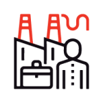 Industrie et homme d'affaires