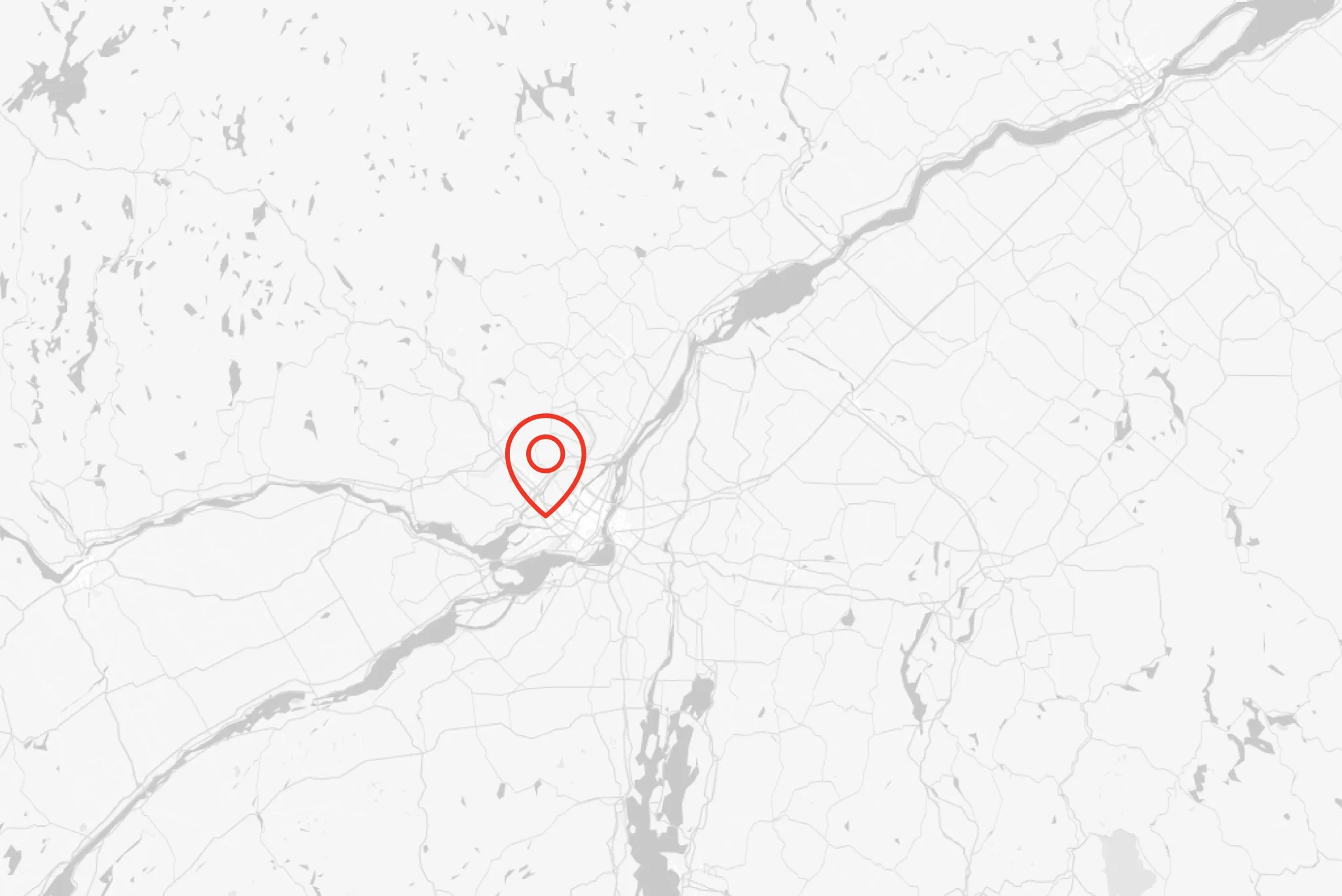 Carte avec un point de localisation