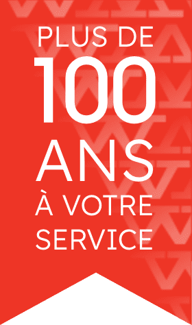 Bannière Plus de 100 ans à votre service
